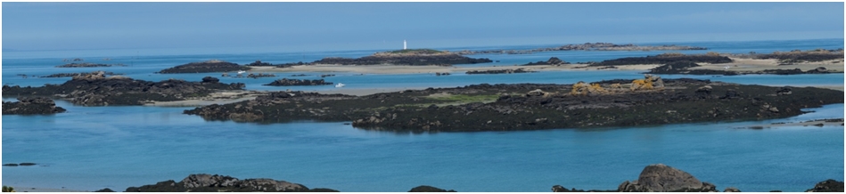 Vue de l’archipel à mi-marée (cliché : Gérard Debout)